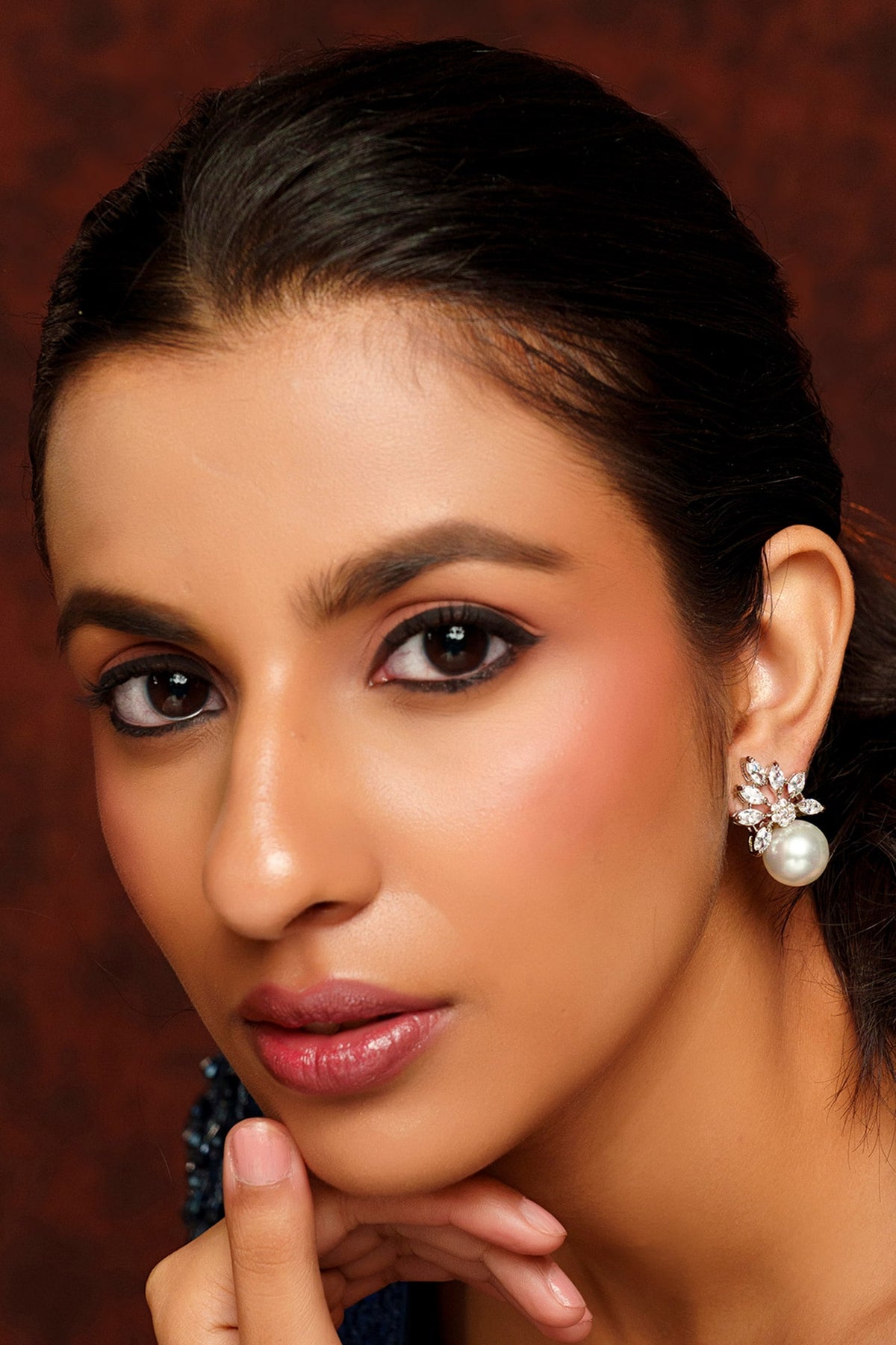 Diamond & Pearl Embellished Studs 