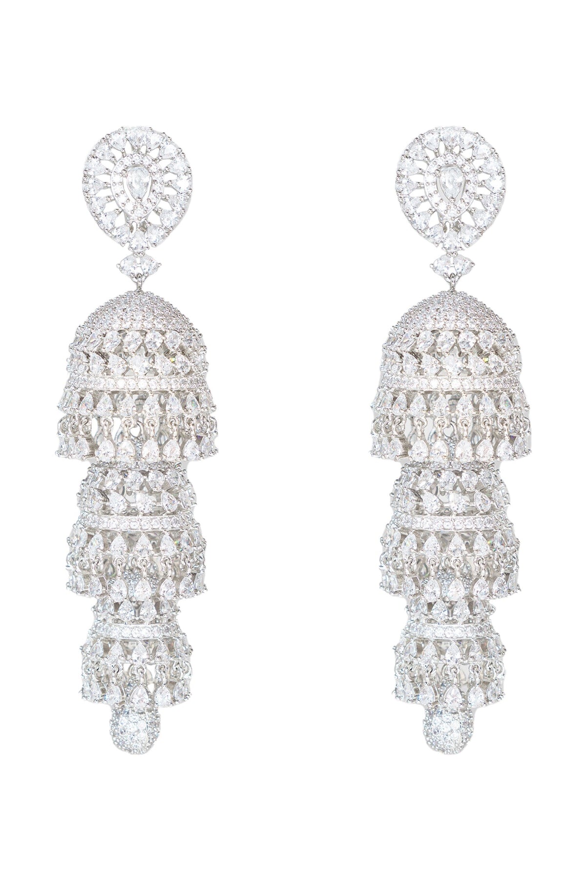 Diamond Embellished Dangler Earrings 