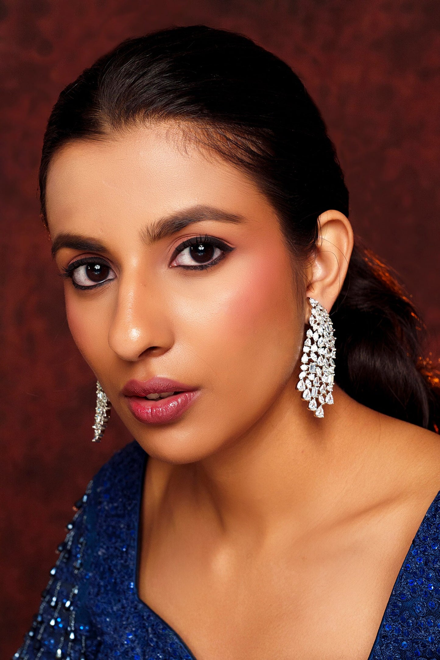 4 String Embellished Earrings 