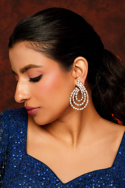 Diamond Embellished Hoops 