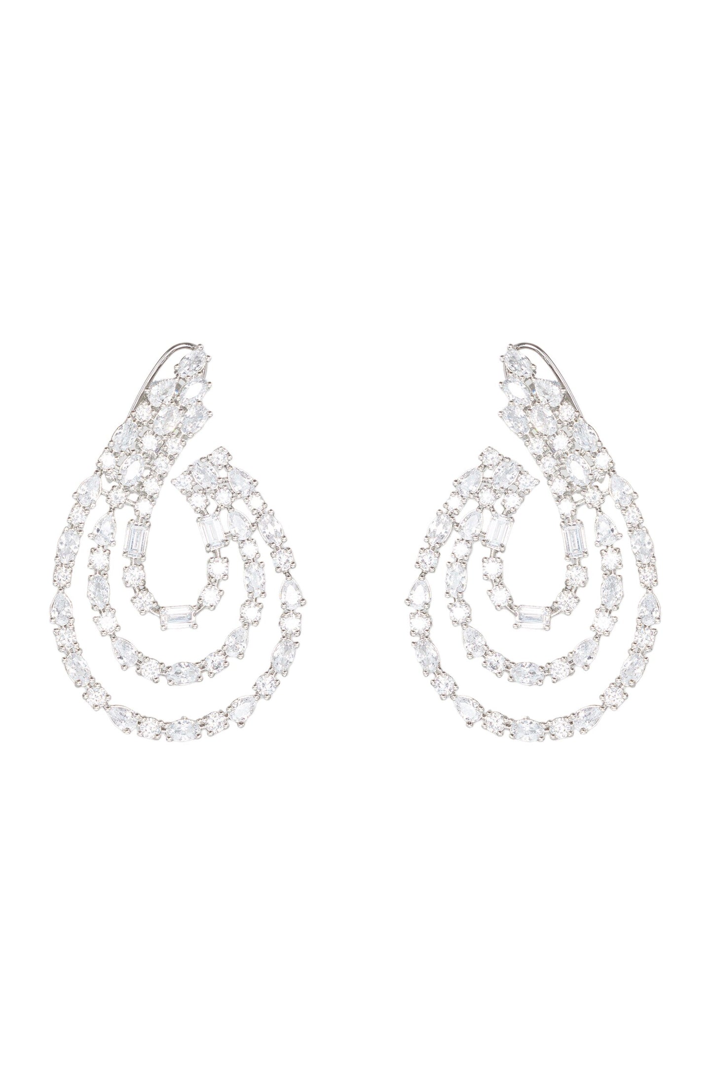 Diamond Embellished Hoops 