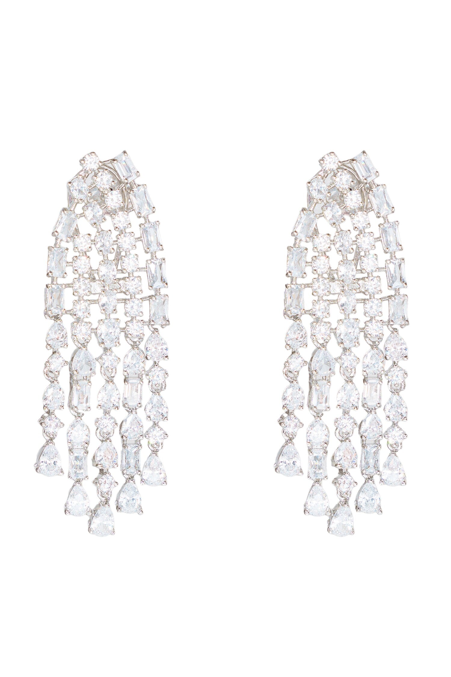 Diamond Embellished String Earrings 