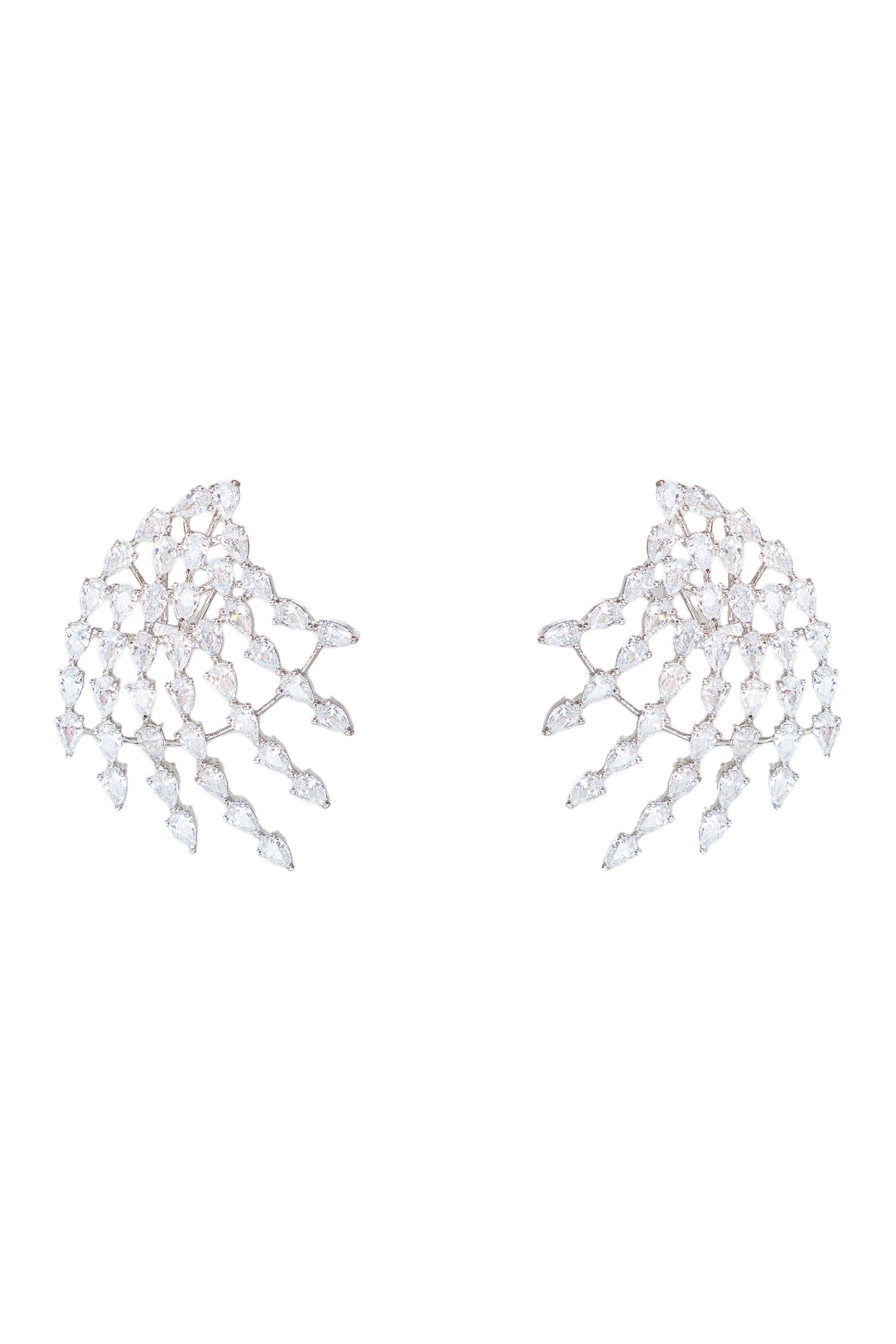 Diamond Embellished Statement Earrings 