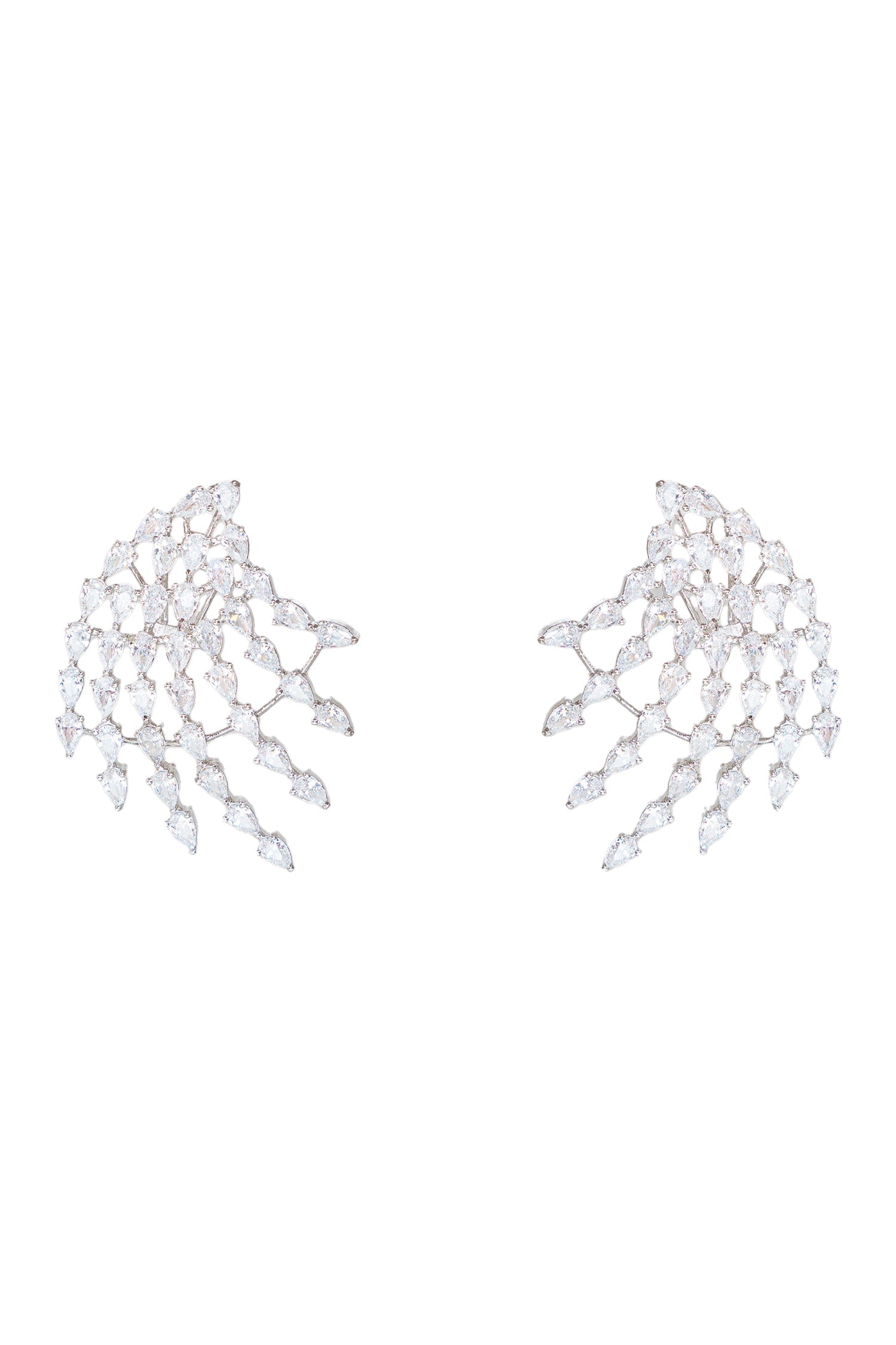 Diamond Embellished Statement Earrings 