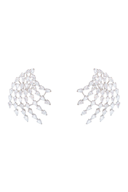 Diamond Embellished Statement Earrings 