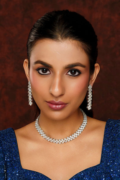 Diamond Embellished Necklace Set 