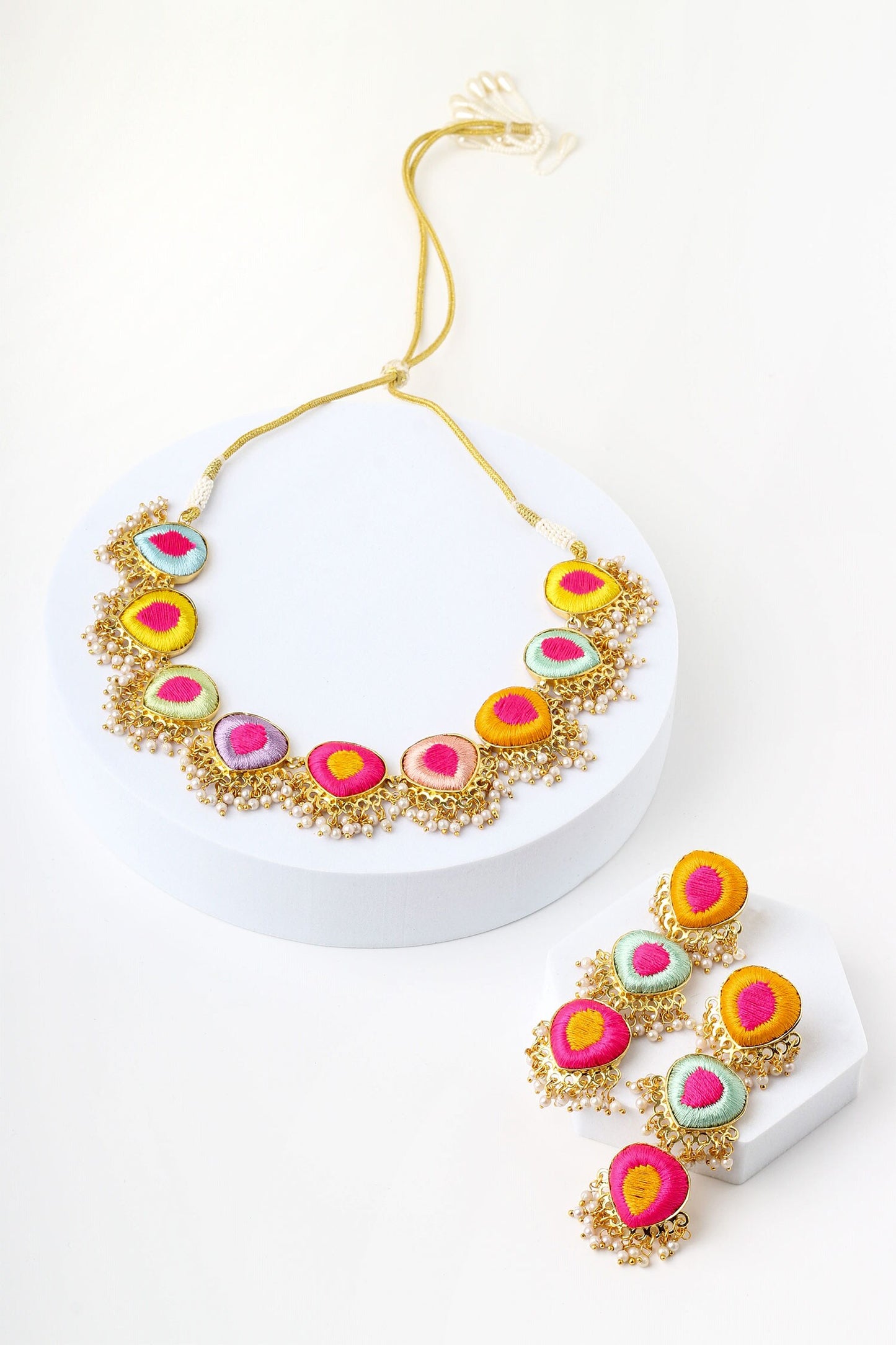 Rainbow Orchid Necklace Set 