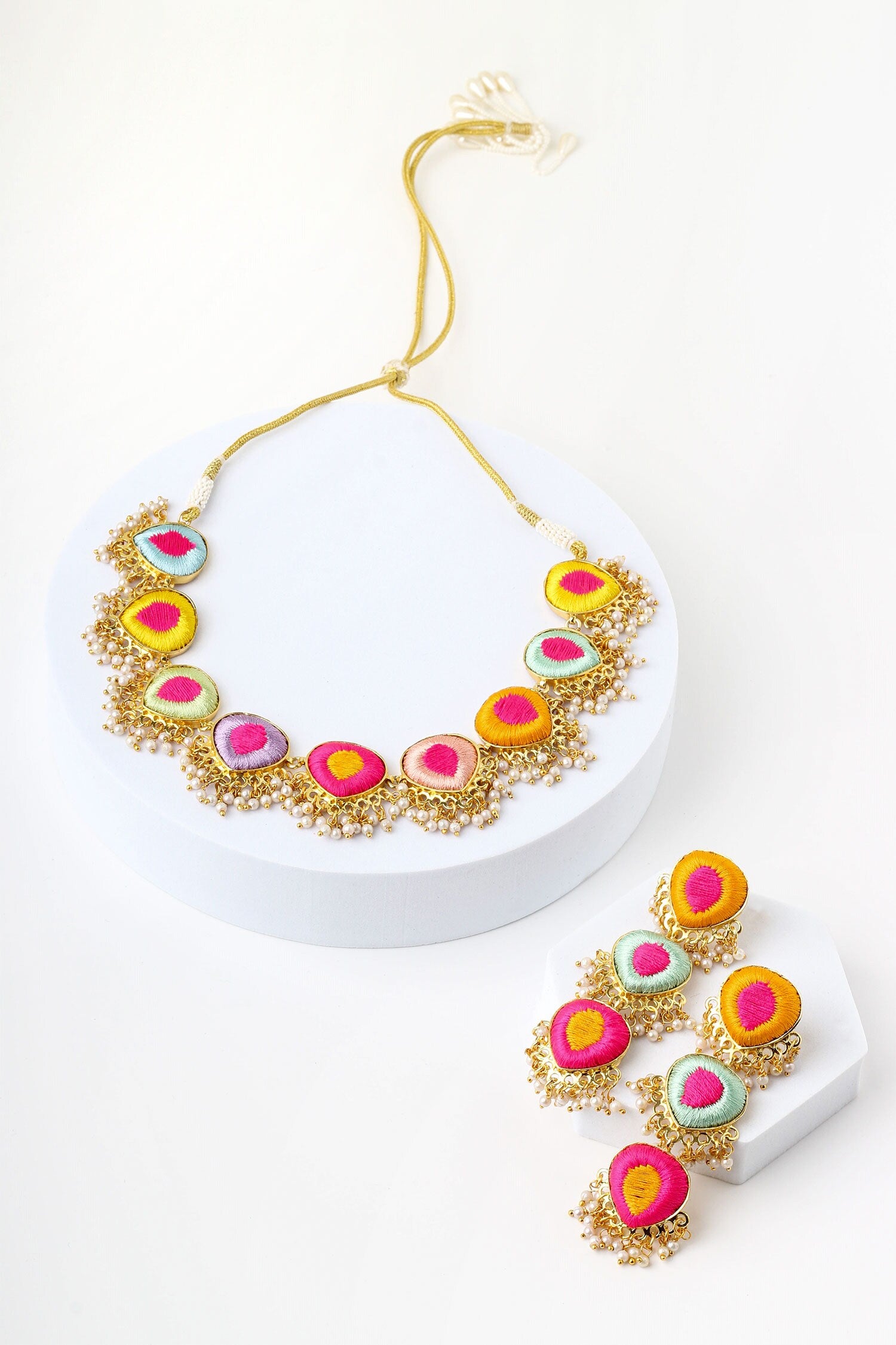 Rainbow Orchid Necklace Set 