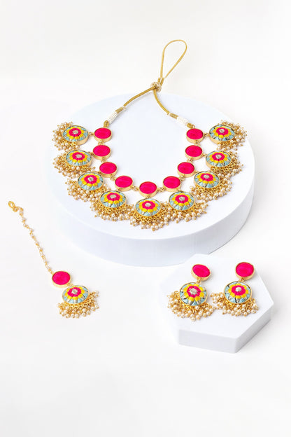 Azure Lotus Necklace Set 