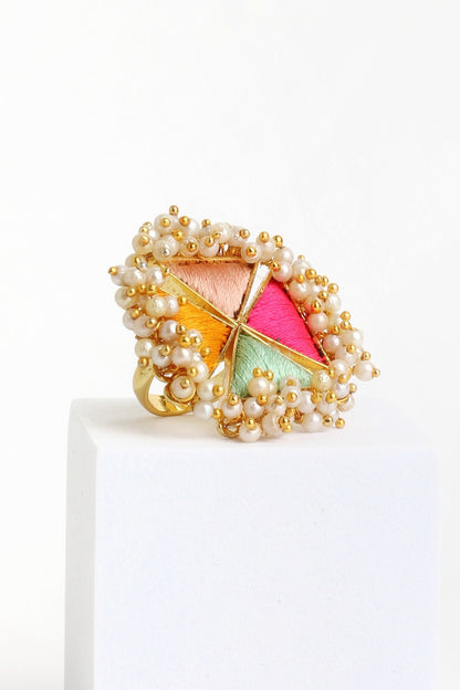 Starlit Lotus Ring 