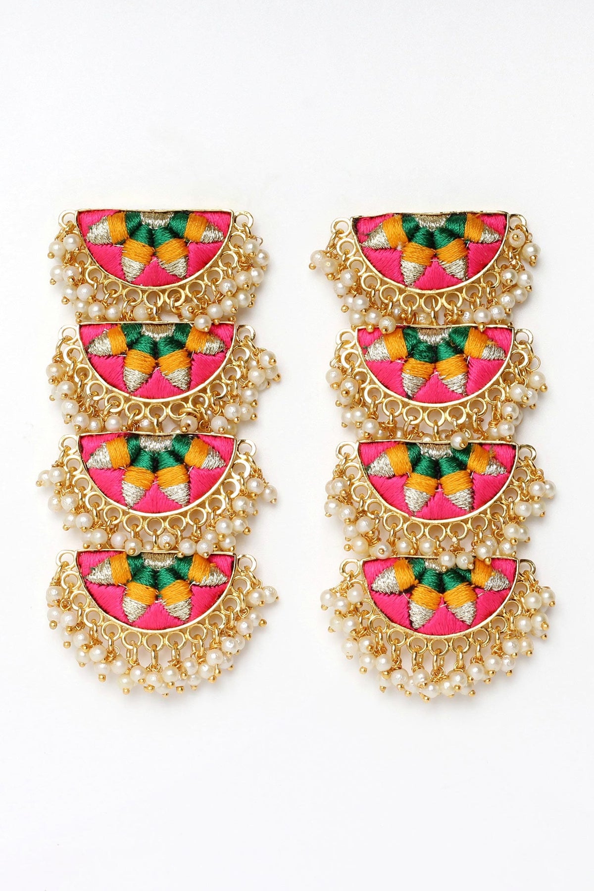 Four Tier Semicircular Earrings 
