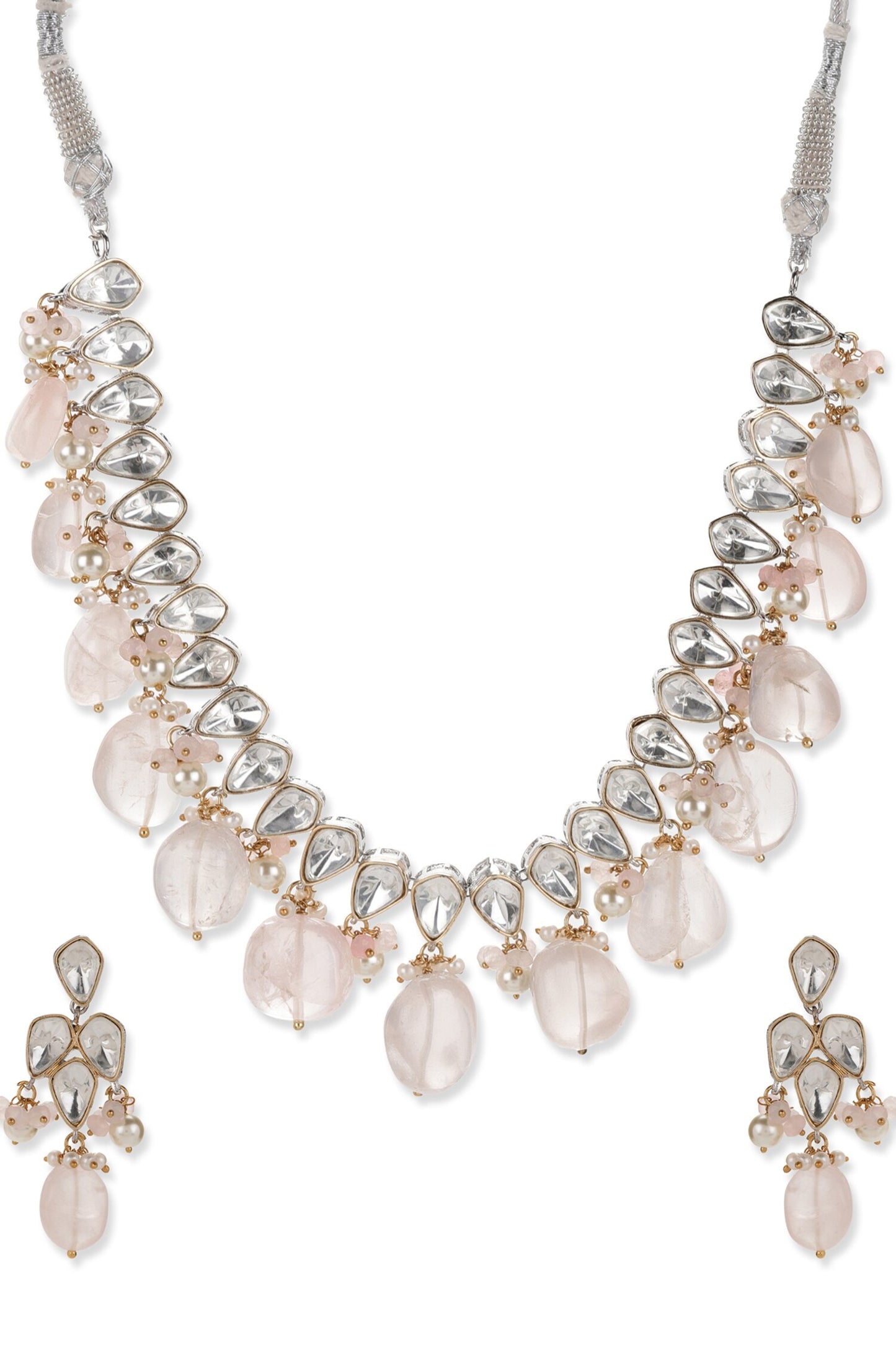 Beaded Dangler Embellished Choker Set 