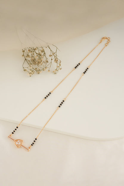 Geometric Cubic Zirconia Studded Mangalsutra 