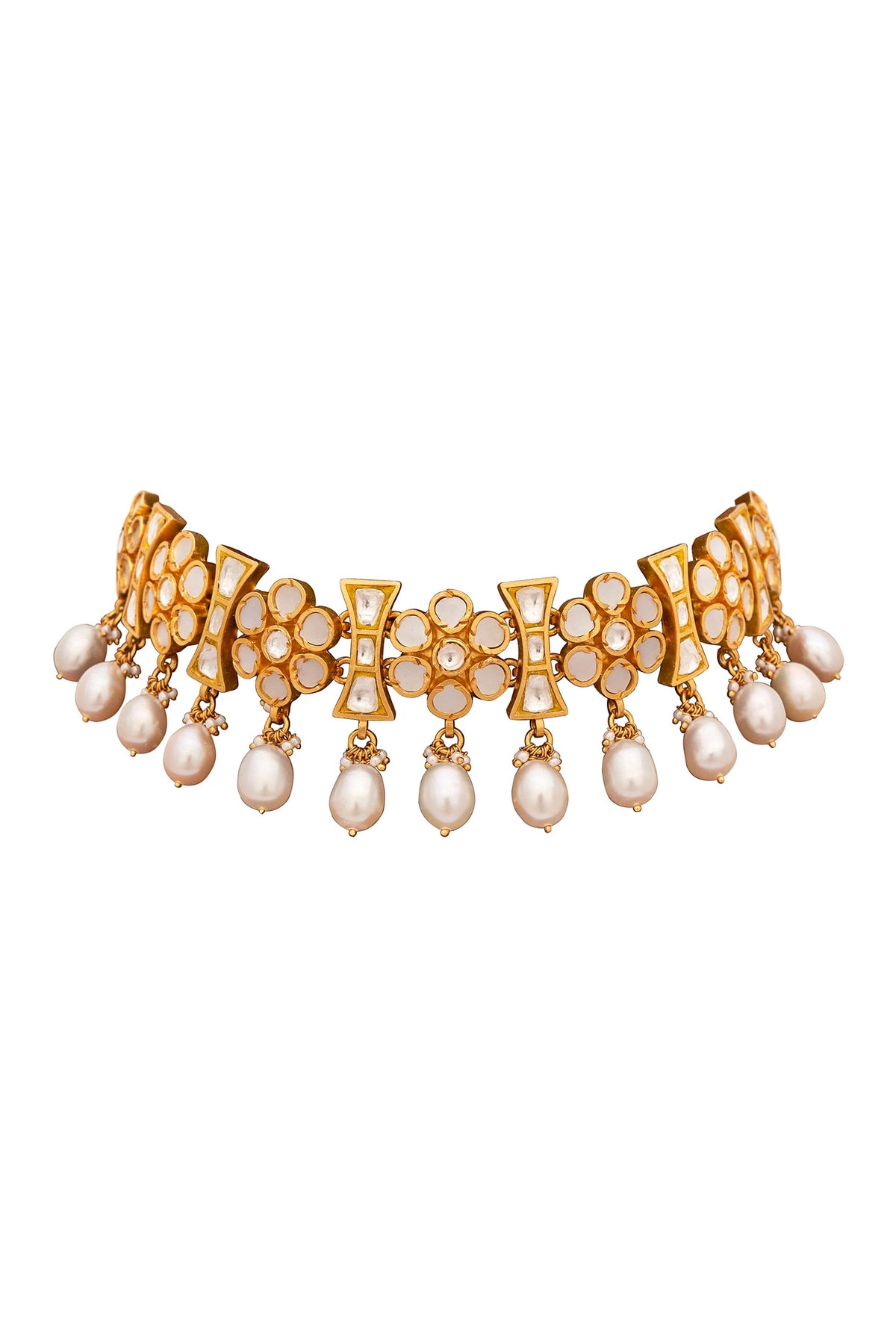 Amaris Pearl Embellished Choker 