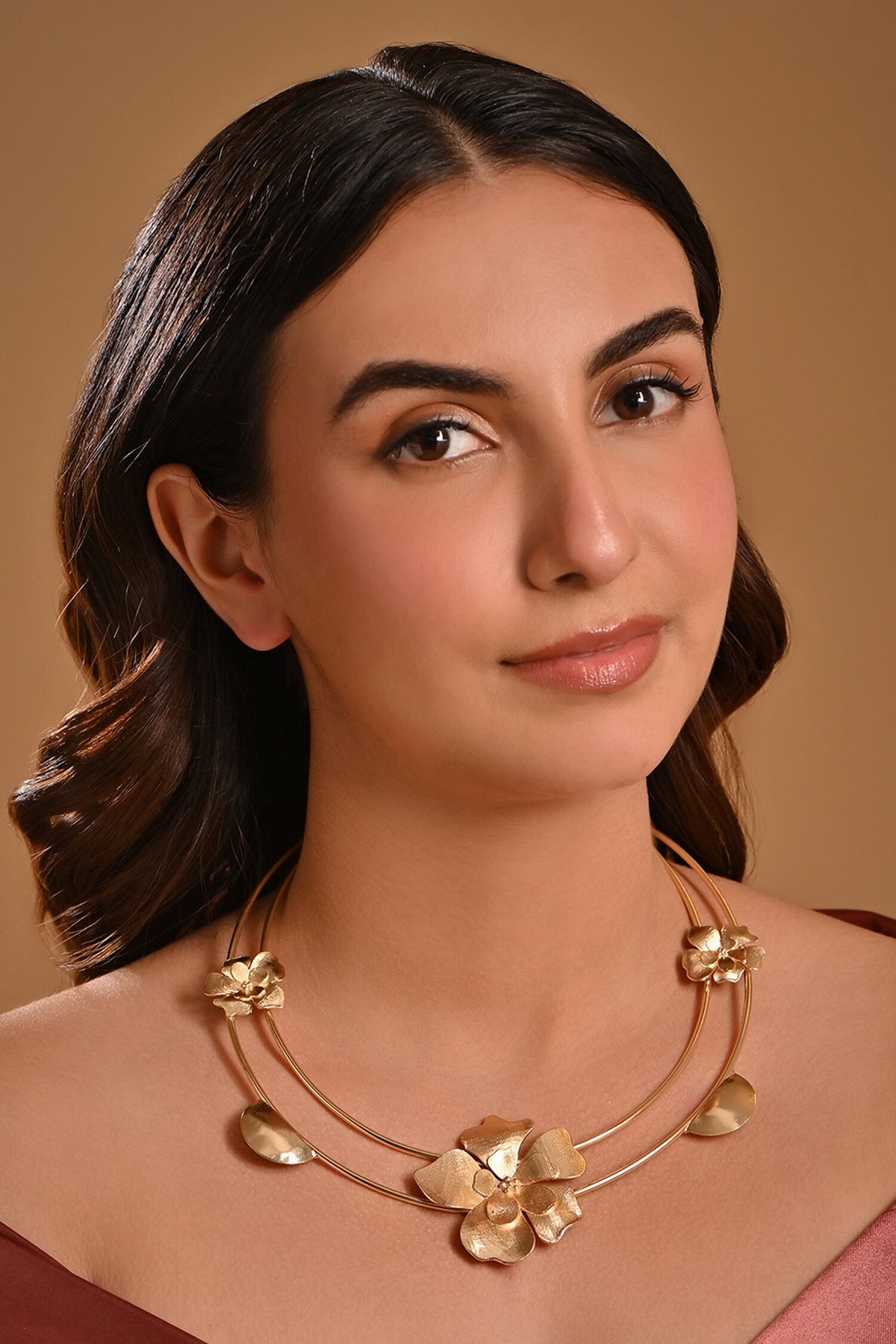 3D Floral Choker Necklace 