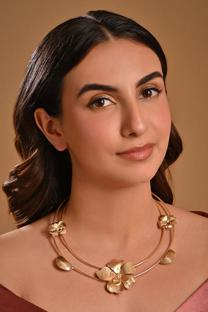 3D Floral Choker Necklace 