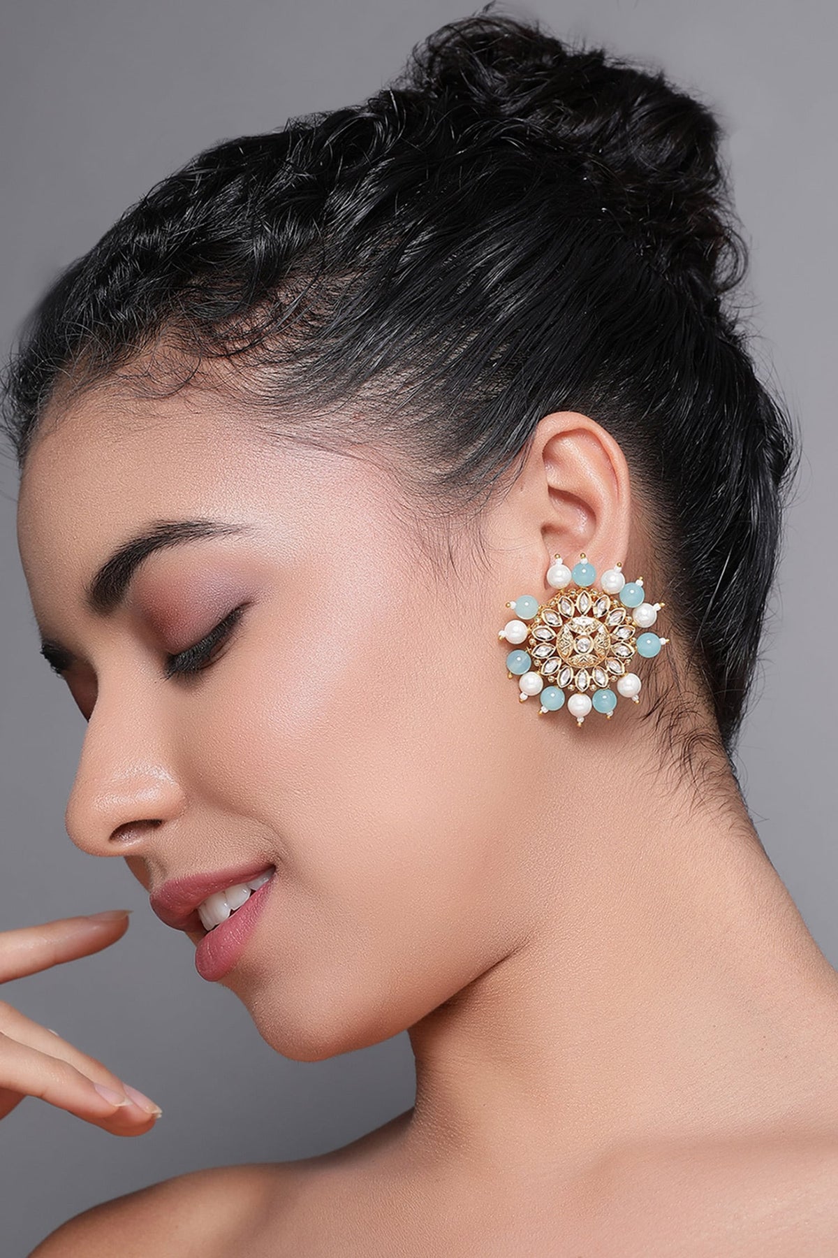 Le Manya Florin Kundan Studs 
