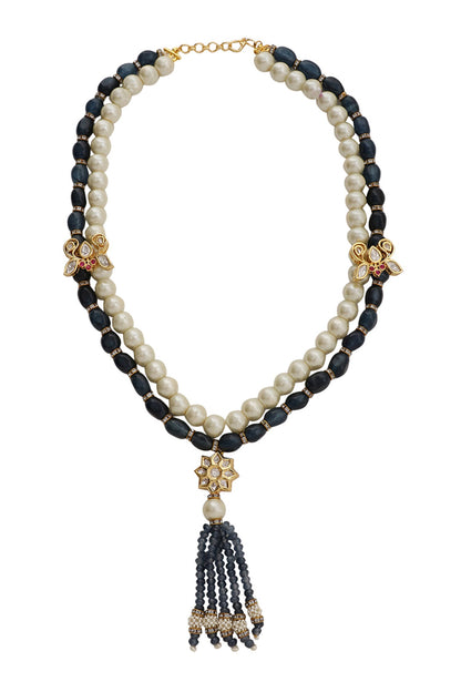 Le Batel Sitara Pearl & Onyx Necklace 