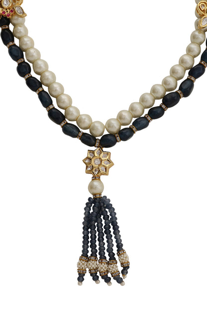 Le Batel Sitara Pearl & Onyx Necklace 