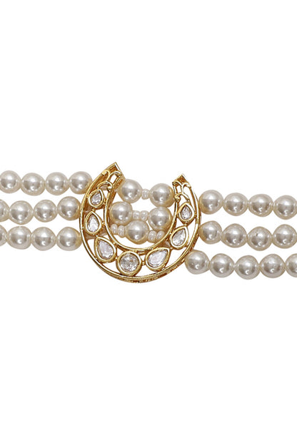 Le Eleonora Chand Pearl & Kundan Bracelet 