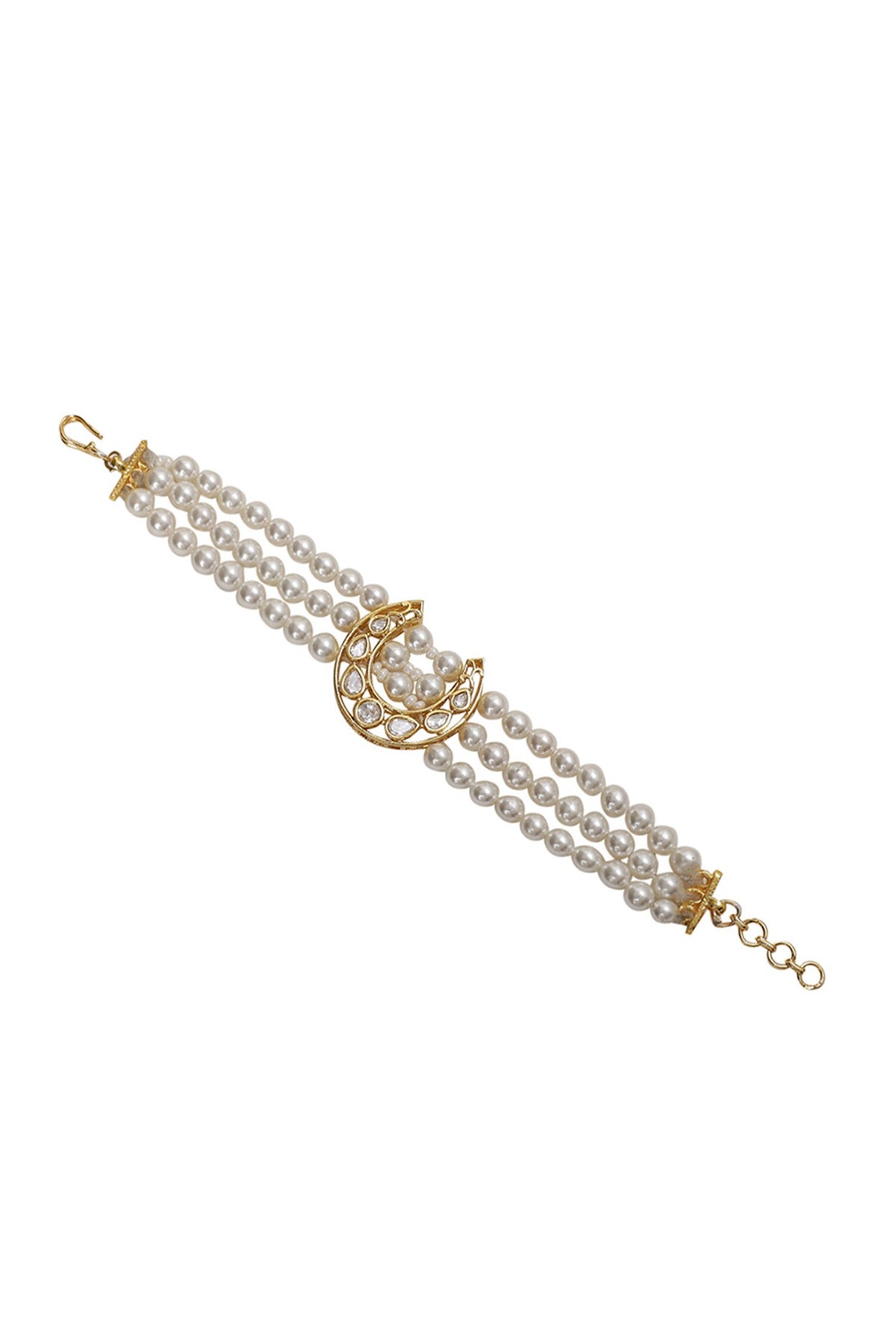 Le Eleonora Chand Pearl & Kundan Bracelet 