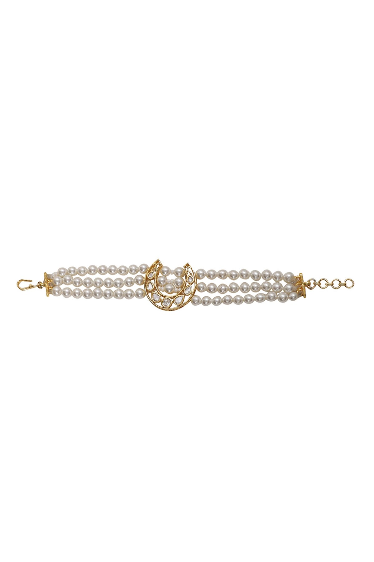 Le Eleonora Chand Pearl & Kundan Bracelet 