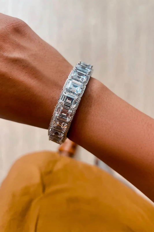 Gemstone Diamond Setting Bangle 