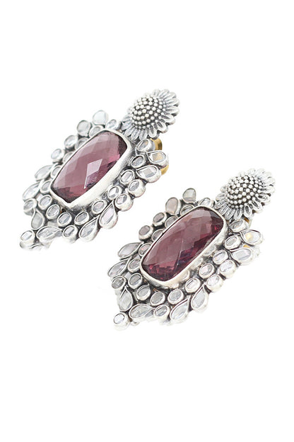 Gemstone Embellished Earrings 