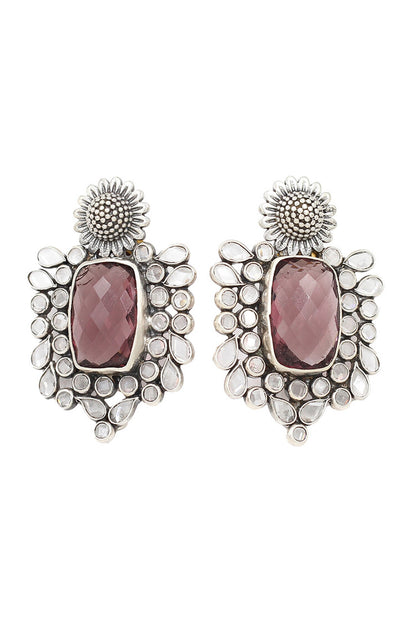Gemstone Embellished Earrings 