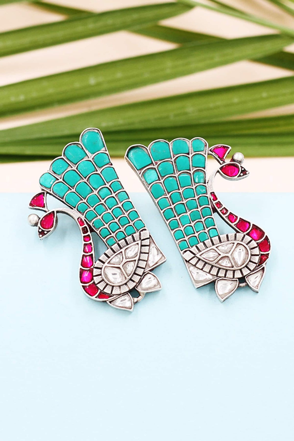 Peacock Carved Earrings 