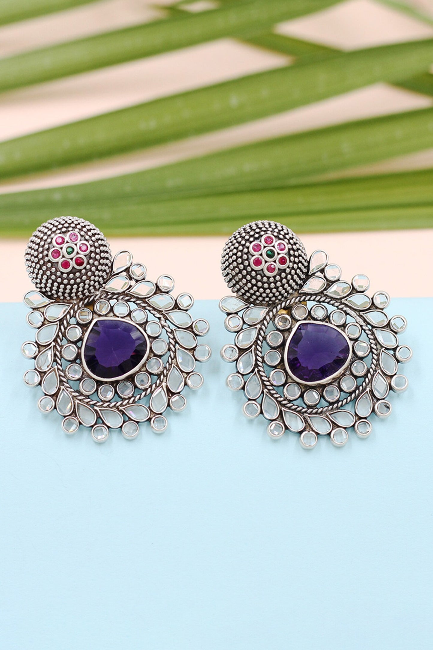 Hydro Gem Stone Embellished Earrings 