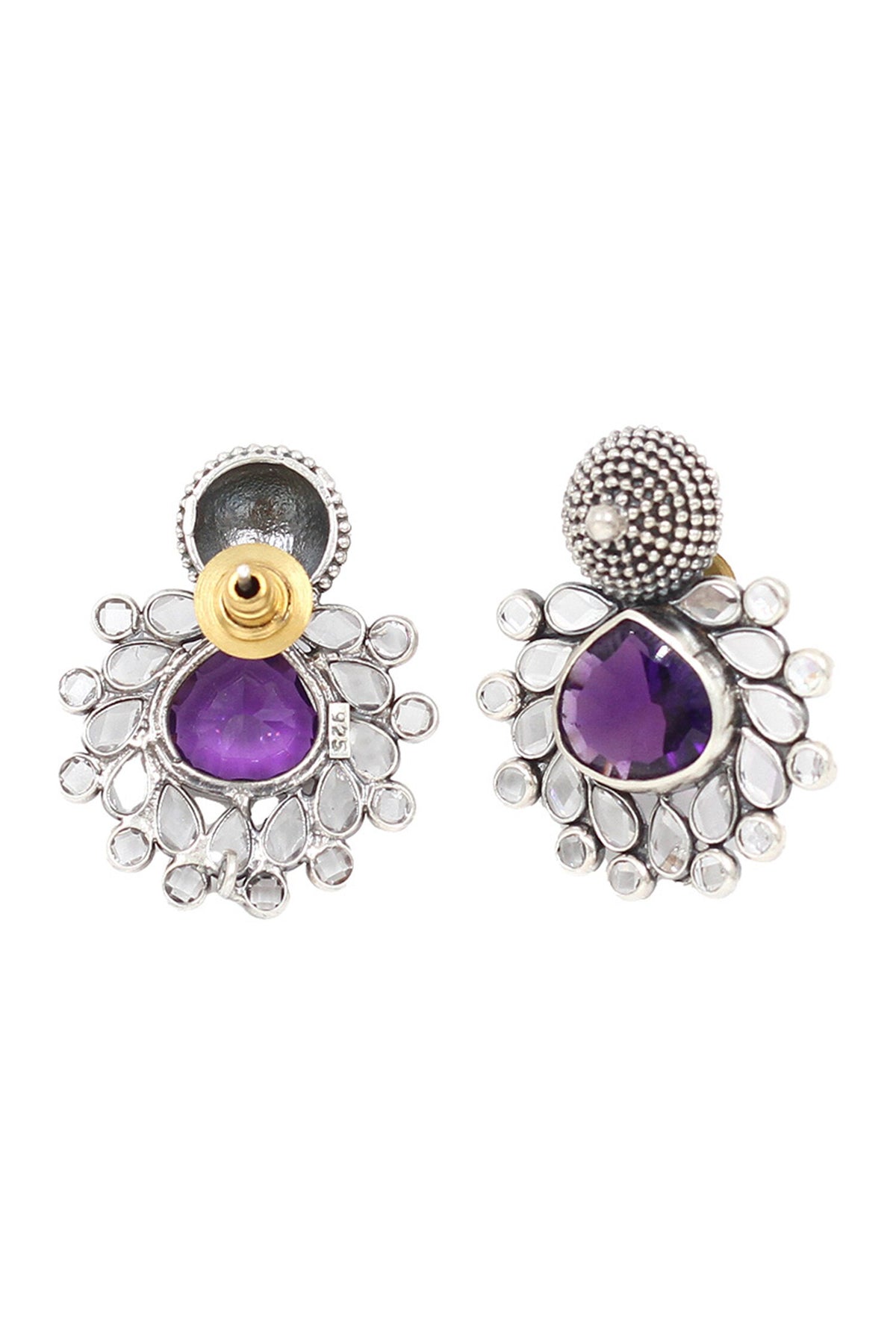 Hydro Gem Stone Studded Earrings 