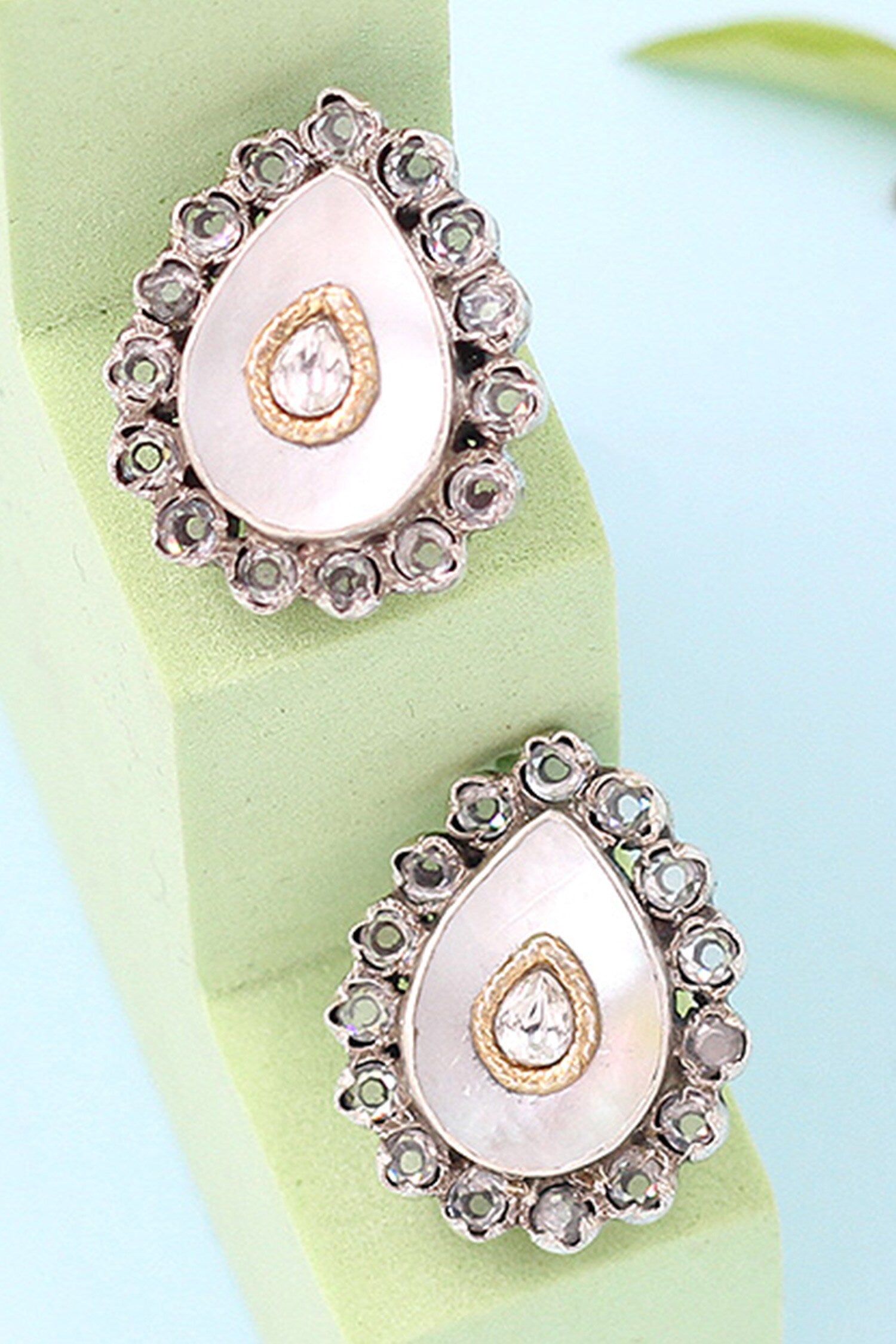 Tear Drop Shaped Stud Earrings 