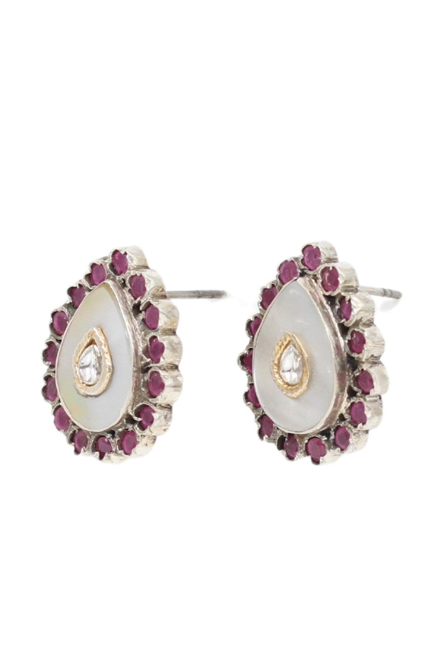 Stone Embellished Stud Earrings 