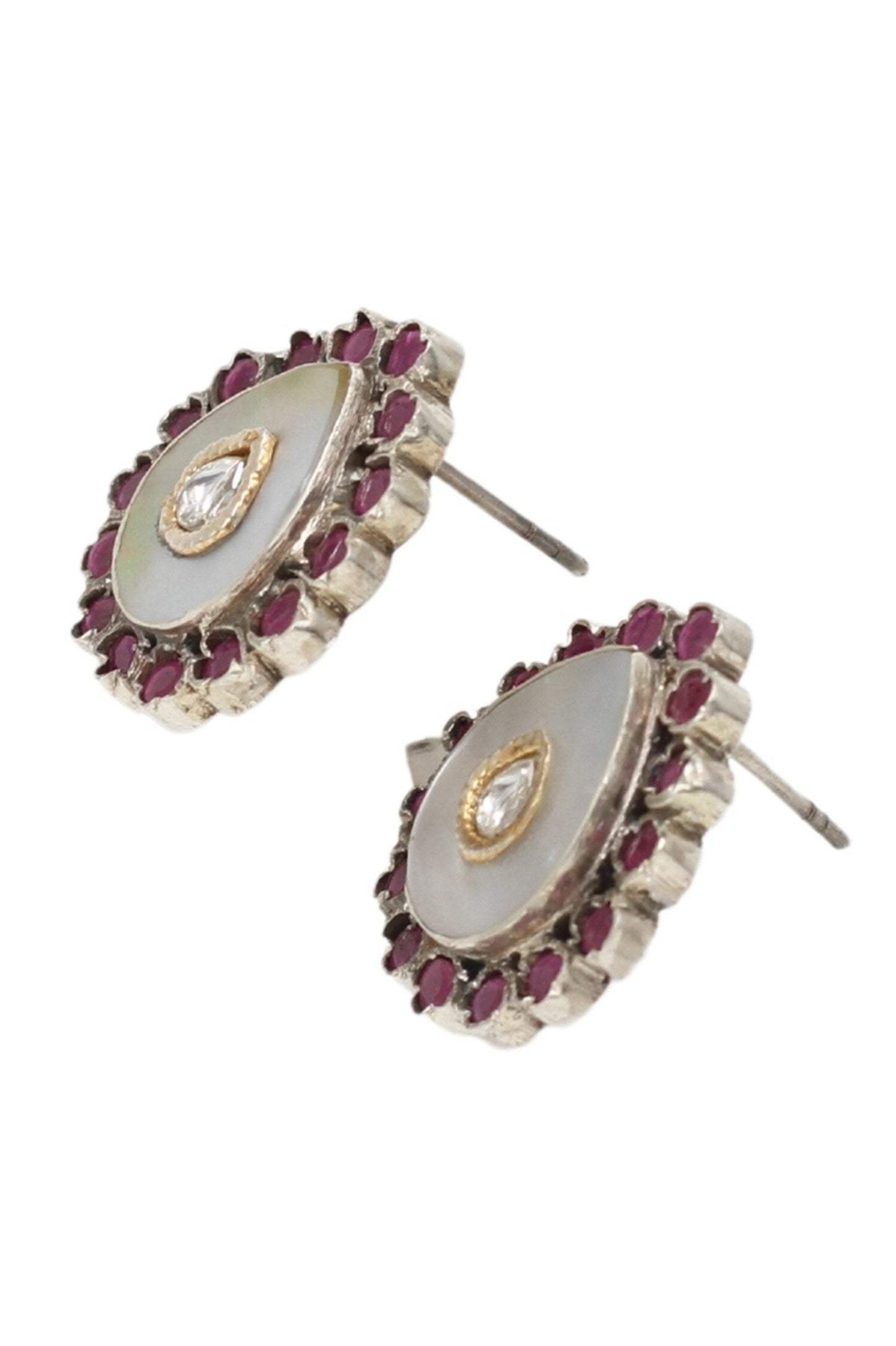 Stone Embellished Stud Earrings 