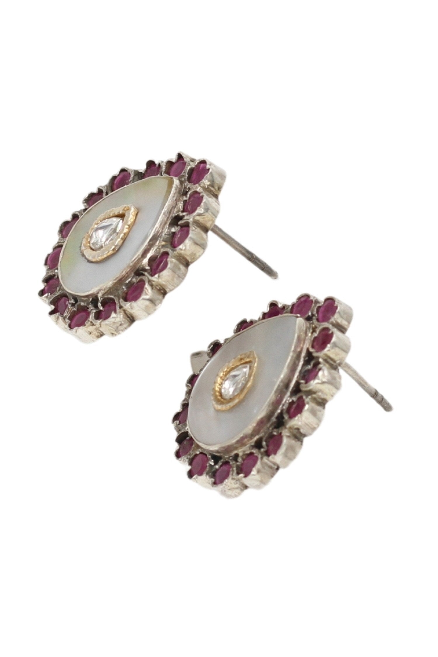 Stone Embellished Stud Earrings 