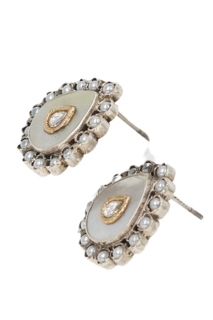 Stone Studded Stud Earrings 