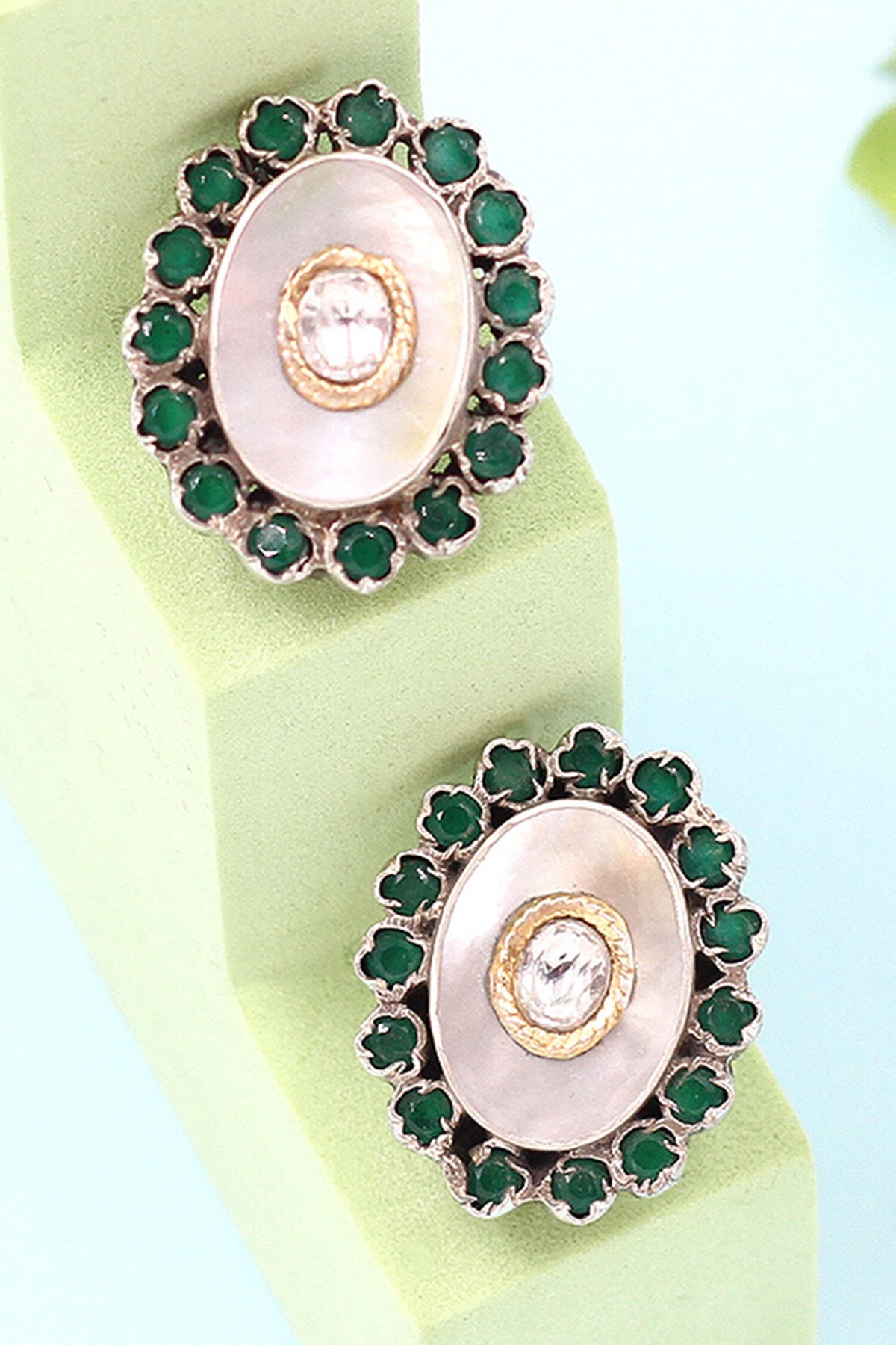 Hydro Stone Embellished Stud Earrings 
