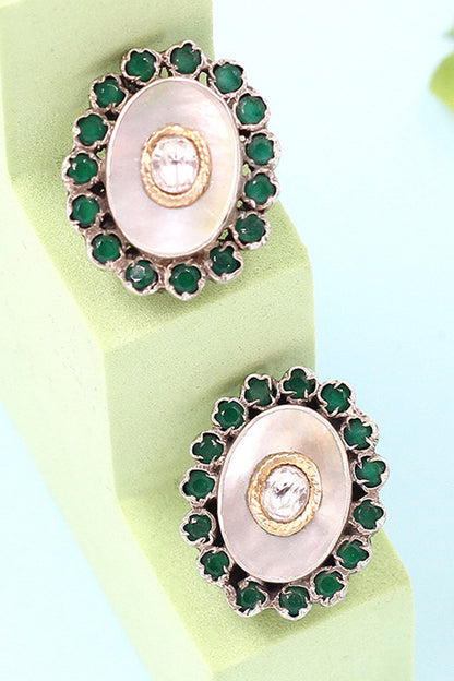 Hydro Stone Embellished Stud Earrings 