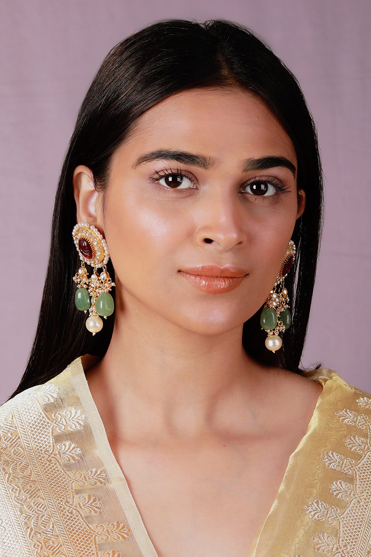 Phoolista Jadau Kundan & Stone Embellished Choker Set 