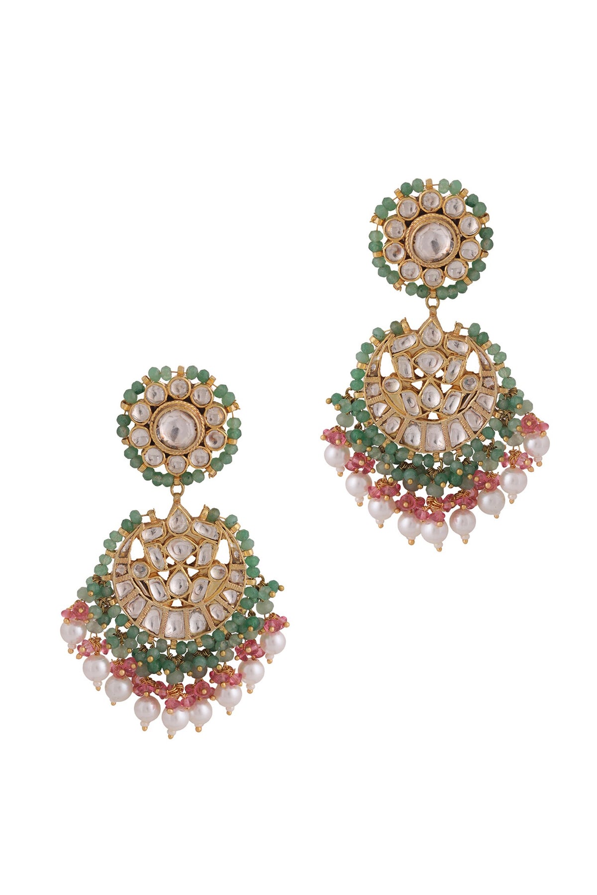 Stone & Kundan Embellished Earrings 
