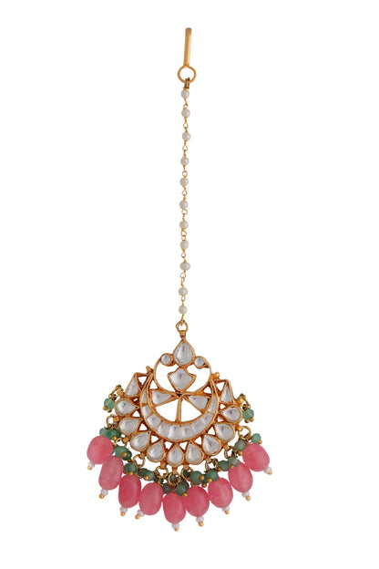 Geometric Carved Maangtikka 