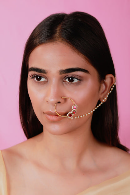 Square Motif Nose Ring 