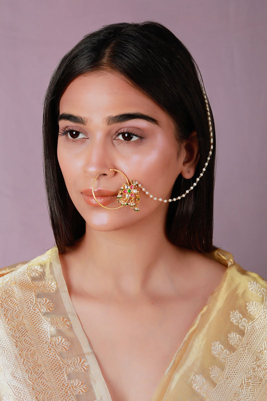 Floral Motif Nose Ring 