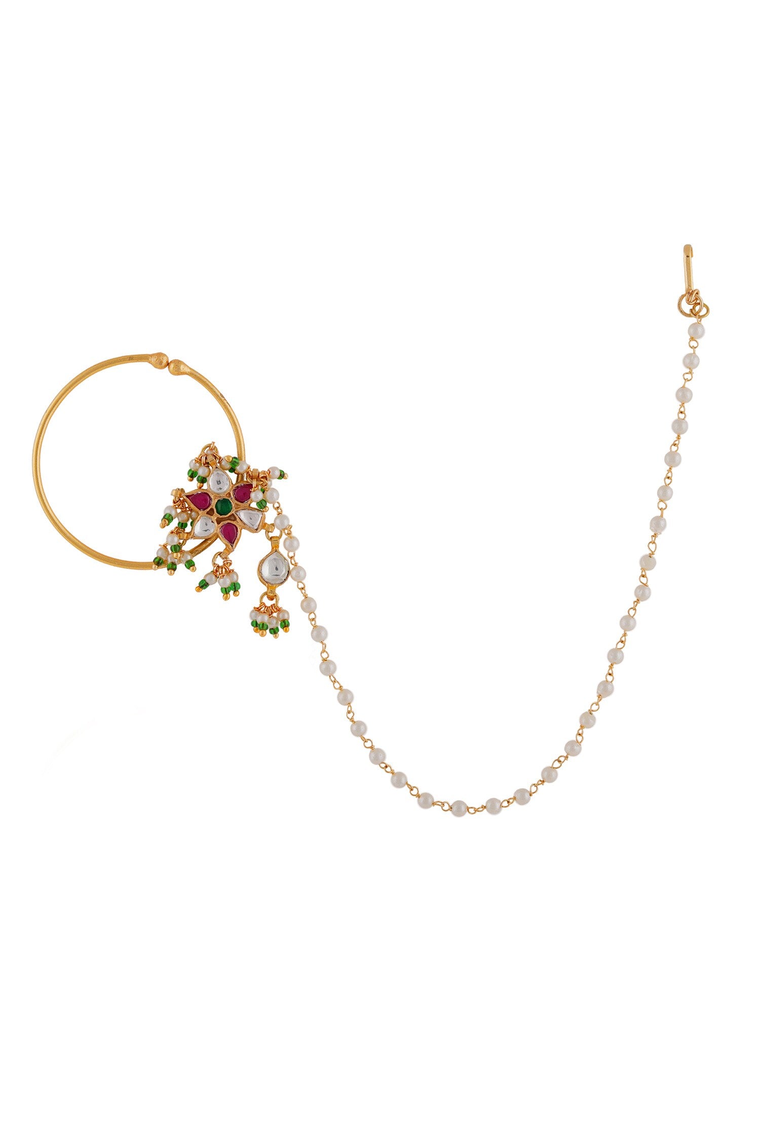 Floral Motif Nose Ring 