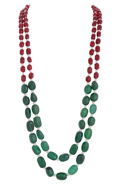 Tumble Bead Embellished Mala 