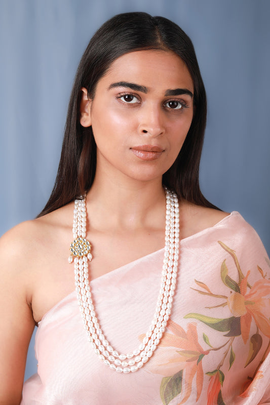 Bead Embellished Long Necklace 
