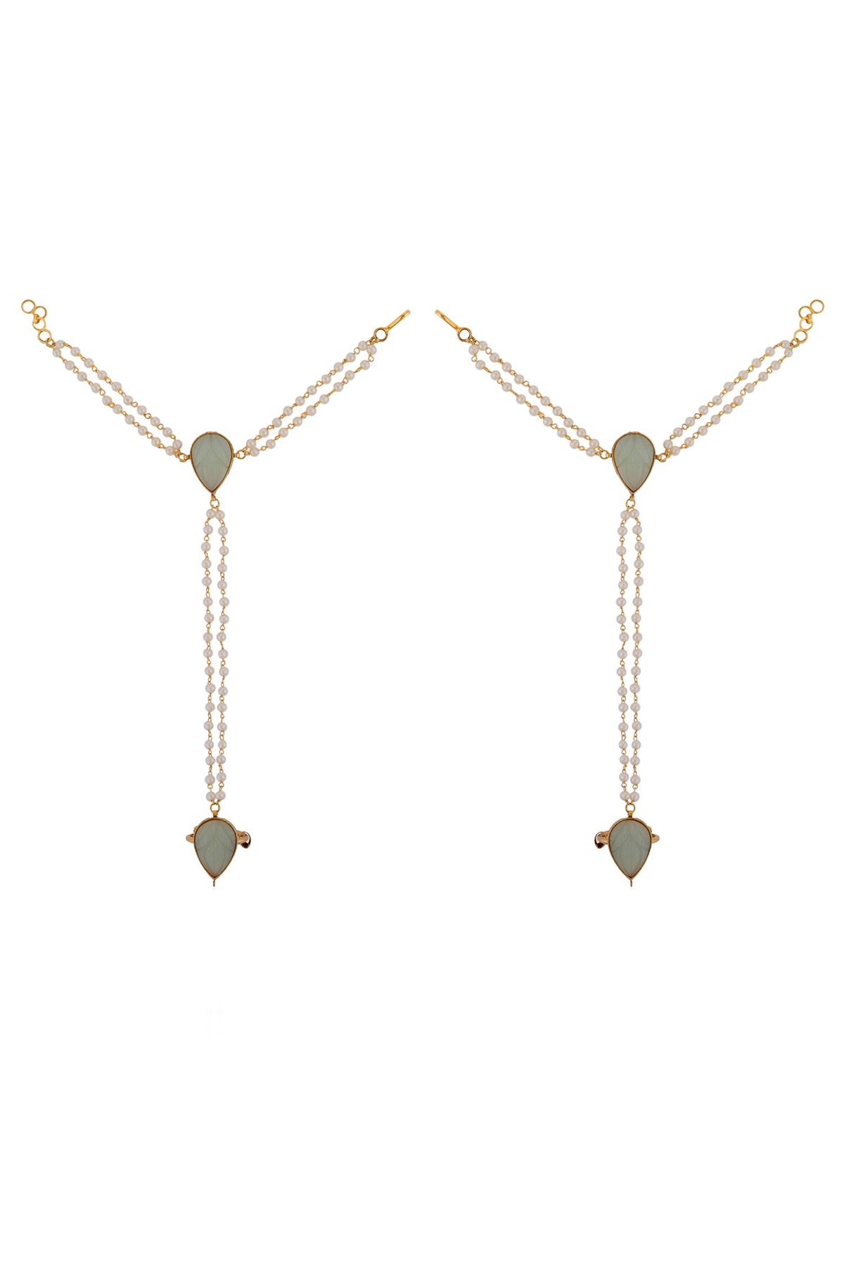 Pearl Embellished Hand Harness - Set of 2 