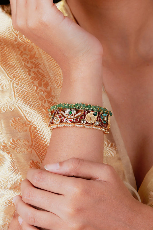 Elephant Carved Bangle - Single Pc 