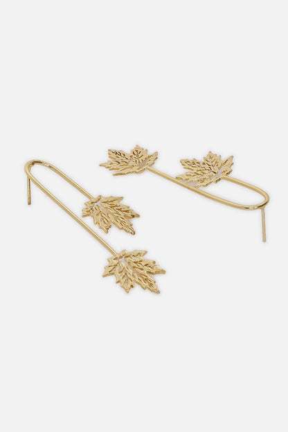 Rangin Leaf Curved Earrings 